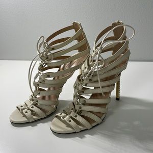 Valentino Rock Stud Strappy/Gladiator Heel/Shoes size 37  EUC